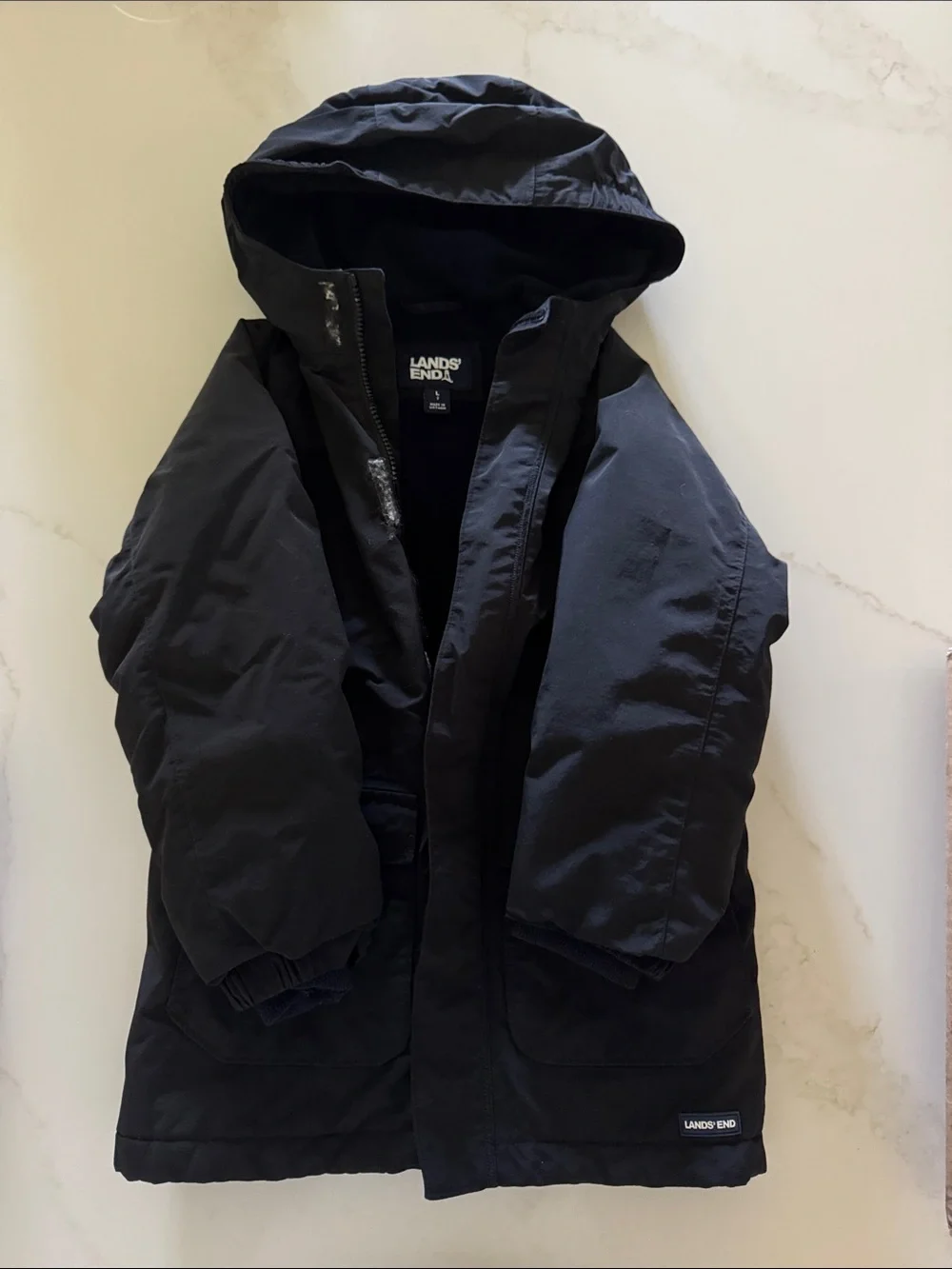 Lands' End Kids Hooded Jacket in Black